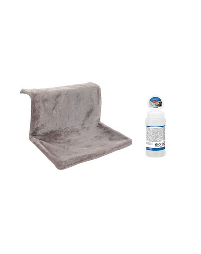 ZOLUX Katzenheizkörper Hängematte grau + TRIXIE Catnip Seifenblasen mit Katzenminze 120 ml
