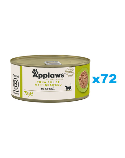 APPLAWS Cat Adult Tuna with Seaweed in Broth tuńczyk z wodorostami w bulionie 72x70 g