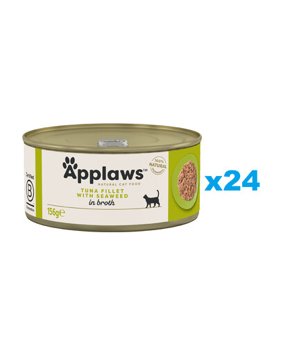 APPLAWS Cat Adult Tuna with Seaweed in Broth tuńczyk z wodorostami w bulionie 24x156 g