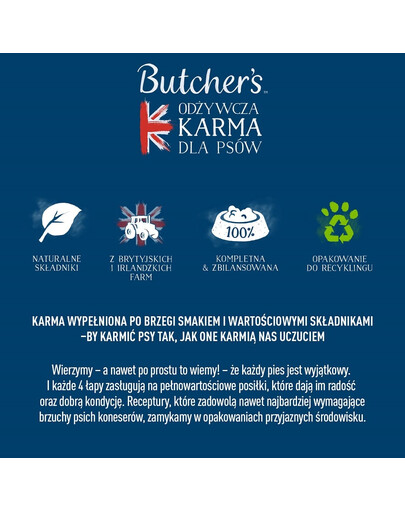 BUTCHER'S Original Tripe Mix, karma dla psa, ze żwaczem, pasztet, 1200g