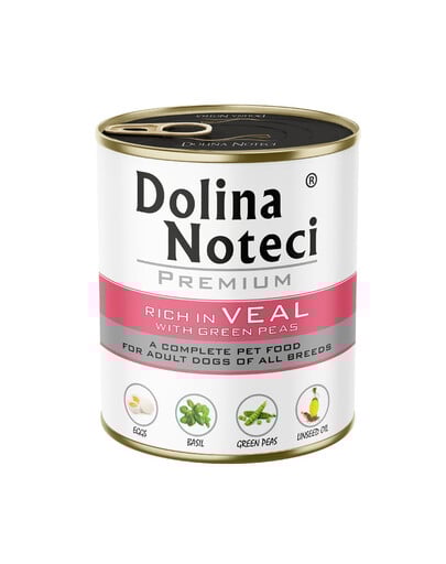 DOLINA NOTECI Premium Reich an Kalbfleisch mit grünem Erbsen 800 g