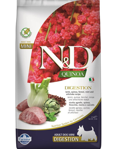 FARMINA N&D Quinoa Digestion mit Lamm, Quinoa und Fenchel für adulte kleine Hunde 100 g