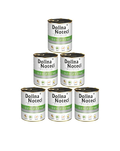 DOLINA NOTECI Premium Nassfutter reich an Wildfleisch 6x800g