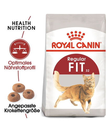 ROYAL CANIN REGULAR FIT 32 Trockenfutter für adulte Katzen, zur Unterstützung eines idealen Zustands 4x2 kg