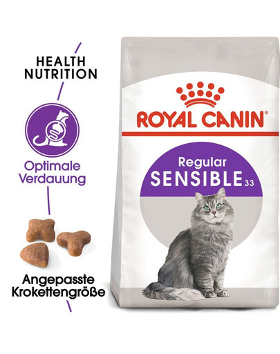 ROYAL CANIN Sensible 33 Trockenfutter für adulte Katzen mit empfindlichem Verdauungstrakt 24x400g