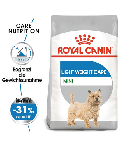 ROYAL CANIN CCN Mini Light Weight Care Trockenfutter für erwachsene Hunde kleiner Rassen mit Neigung zu Übergewicht 2x1 kg