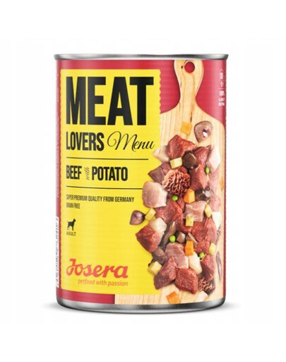 JOSERA Meatlovers menu Rindfleisch mit Kartoffeln 12x800 g