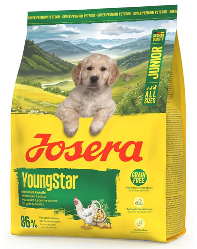 JOSERA YoungStar getreidefrei für Welpen 6x900g