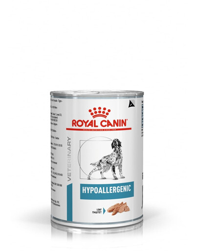 ROYAL CANIN Dog Hypoallergenic Nassfutter für adulte Hunde mit Futtermittelunverträglichkeiten 24x400 g