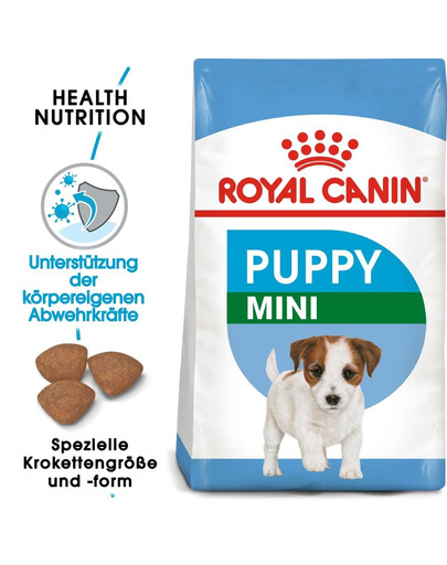 ROYAL CANIN Mini Puppy / Junior Trockenfutter für Welpen kleiner Rassen im Alter von 2 bis 10 Monaten 24x800 g