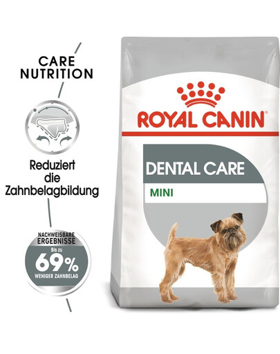 ROYAL CANIN CCN Mini Dental Care Trockenfutter für adulte Hunde kleiner Rassen, das die Zahnsteinbildung reduziert 2x1 kg