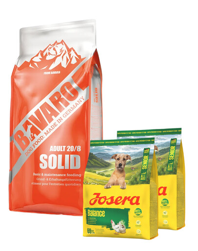 JOSERA Bavaro Solid Adult 20/8 18 kg + 2x900g GRATIS
