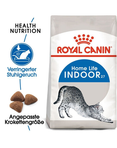 ROYAL CANIN Indoor 27 Trockenfutter für adulte Wohnungskatzen 12x400 g