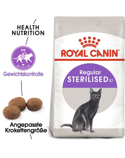 ROYAL CANIN Sterilised Trockenfutter für adulte kastrierte Katzen 12x400 g