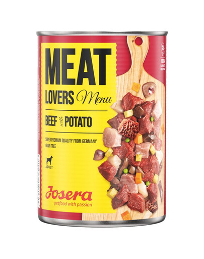 JOSERA Meatlovers Menu Rindfleisch mit Kartoffeln 6x400 g