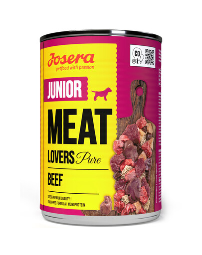 JOSERA Meat Lovers Junior Pure Rindfleisch für Welpen 12x400g