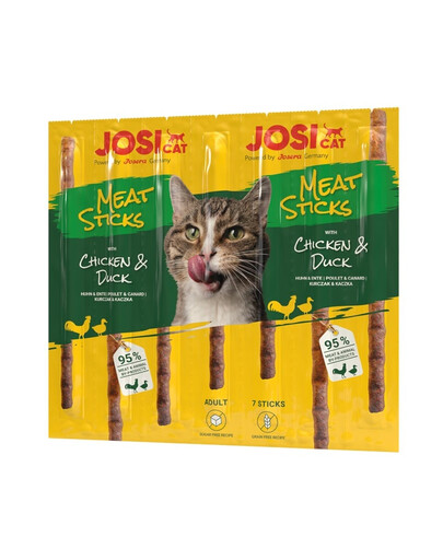 JOSERA JosiCat Meat Sticks Sticks mit Huhn und Ente für Katzen 12x35g