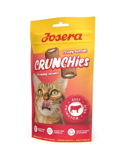 JOSERA Crunchies Beef knusprige Snacks mit Rindfleisch für Katzen 12x60 g