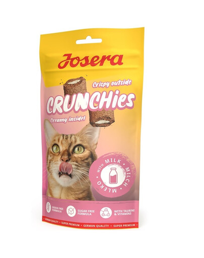 JOSERA Crunchies with Milk knusprige Snacks mit Milch für Katzen 12x60 g