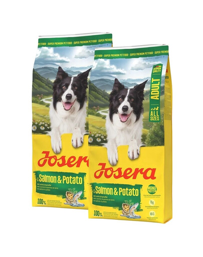 JOSERA Salmon and Potato Adult getreidefreies Futter für Hunde mit empfindlichem Magen 2x12,5 kg
