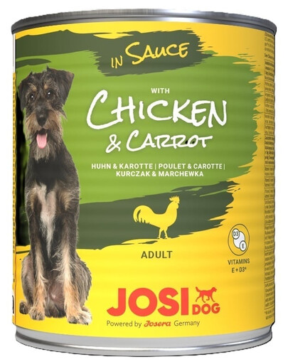 JOSERA JosiDog Chicken&Carrot in Sauce mit Hühnchen und Karotten in Soße für Hunde 12x830g