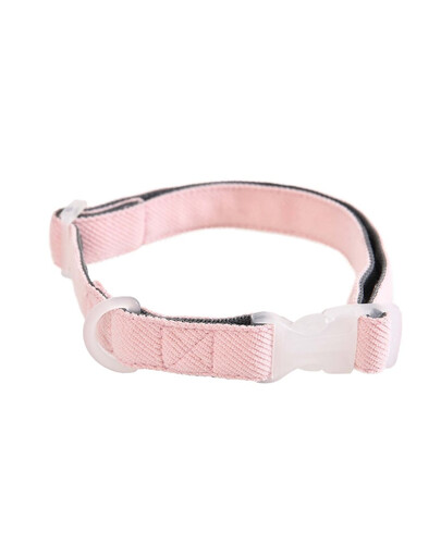 BARRY KING Little Bears Halsband für Welpen und kleine Hunderassen 1,5x25-40cm grau-rosa