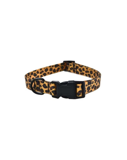 BARRY KING Wasserdichte Hundehalsband PVC 1,5x25-40cm Leopardenmuster