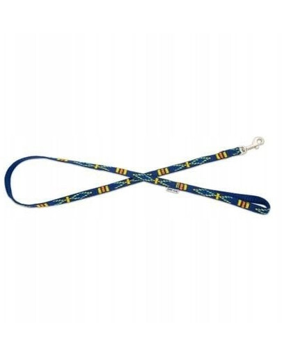 BARRY KING Hundeleine mit ethnischem Muster 10mm/120cm marineblau