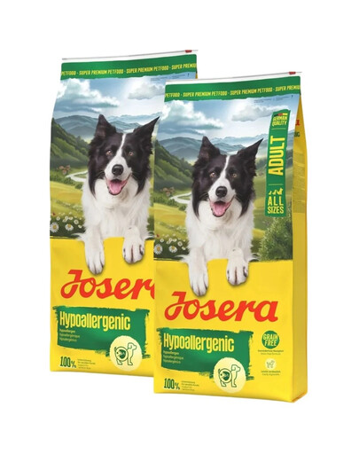 JOSERA Hypoallergenic Adult getreidefreies Futter mit Insektenbefall für empfindliche Hunde 2x12,5 kg