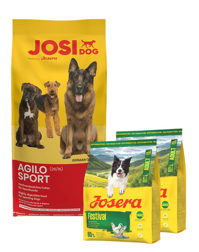 JOSERA JosiDog Agilo Sport 15kg + 2x900g GRATIS