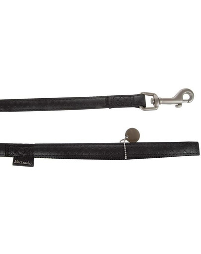 Smycz mac leather 15 mm / 1.2 m czarny