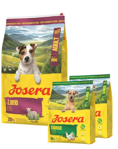 JOSERA Lamb Adult Mini Monoproteinfutter für kleine Hunde 10 kg + 2x900g GRATIS