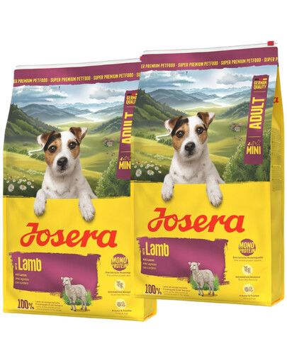JOSERA Lamb Adult Mini Monoproteinfutter für kleine Hunde 2x10 kg