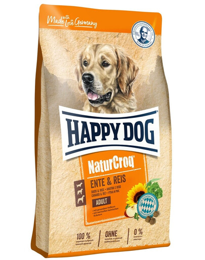 HAPPY DOG NaturCroq Trockenfutter mit Ente und Reis für adulte Hunde 11 kg