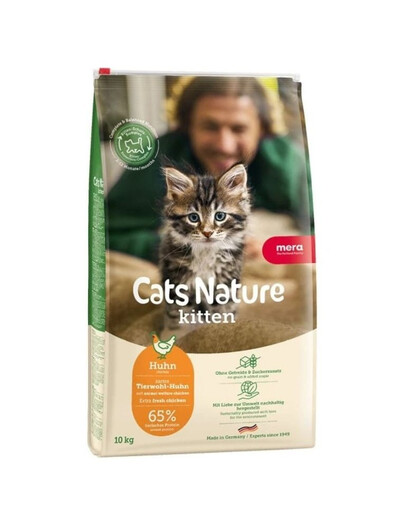 MERA Cats Nature Kitten Chicken Trockenfutter mit Huhn für Kätzchen 10 kg