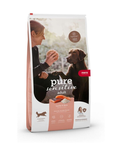 MERA Pure Sensitive Salmon & Rice leicht verdauliches Futter für empfindliche Hunde 4 kg