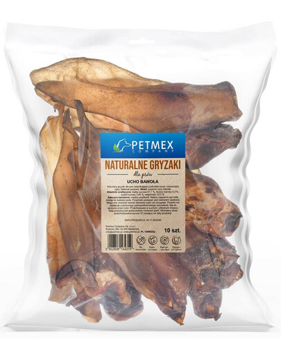 PETMEX Büffelohren Kausnack für Hunde 10 Stück