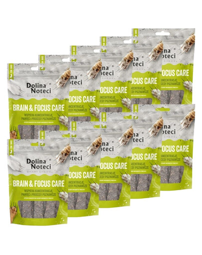 DOLINA NOTECI Smart Chews Brain & Focus Care Unterstützung der kognitiven Funktionen, getrocknete Leckerlis für Hunde 10x100g