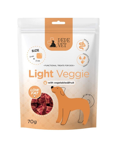 PAKA ZWIERZAKA PEPE Vet Light Veggie vegetarische Snacks für Hunde 70g