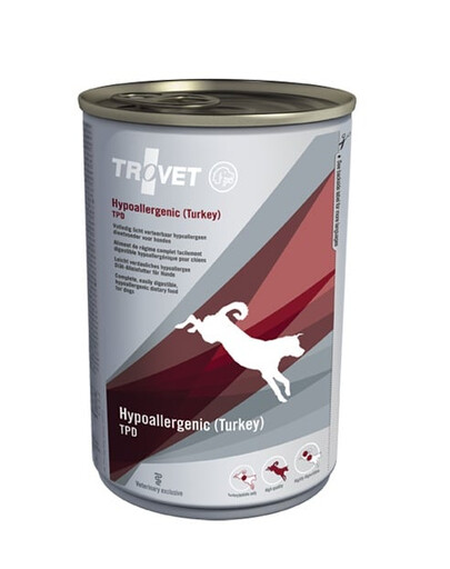 TROVET Hypoallergenic TPD Turkey Nassfutter mit Truthahn für Hunde 400 g