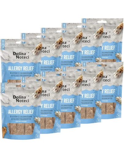 DOLINA NOTECI Allergy Relief getrocknete Hundesnacks Lamm Unterstützung bei Lebensmittelallergien 10x100g