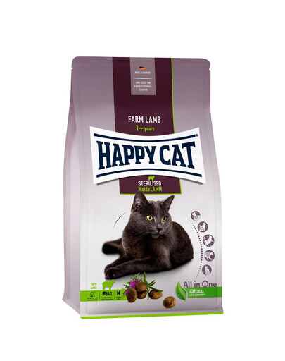 HAPPY CAT Sterilised Trockenfutter mit Lamm für kastrierte Katzen 20kg (2x10 kg)