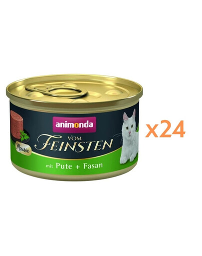 ANIMONDA Vom Feinsten Nassfutter mit Huhn und Thunfisch Mousse für adulte Katzen getreidefrei 24x85g
