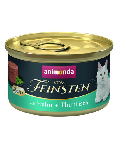 ANIMONDA Vom Feinsten Nassfutter mit Huhn und Thunfisch Mousse für adulte Katzen getreidefrei 85g