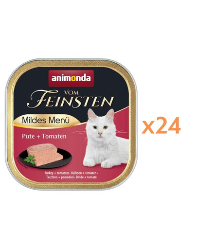ANIMONDA Vom Feinsten Mildes Menu Truthahn und Tomaten für adulte Katzen 24x100g