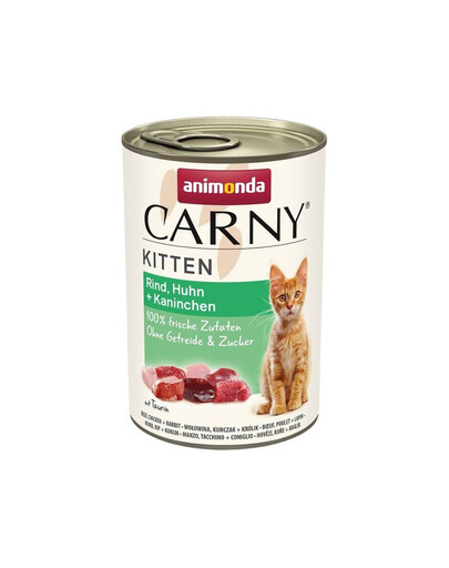 ANIMONDA Carny Kitten Nassfutter mir Rind, Huhn und Kaninchen 24x400 g