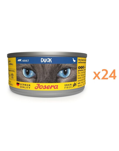JOSERA Adult Duck Nassfutter mit Ente für adulte Katzen 24x85g