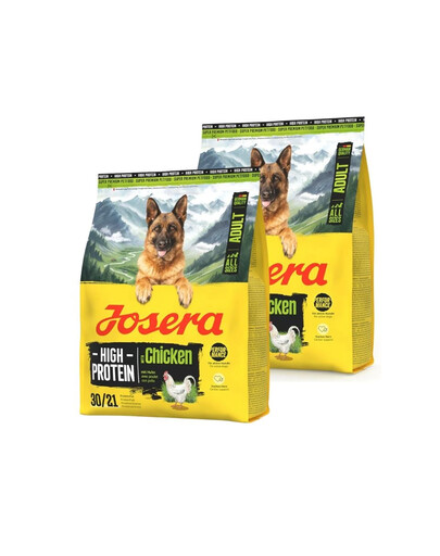 JOSERA High Protein Adult Chicken 2x900g wysokoenergetyczna karma dla psów sportowych