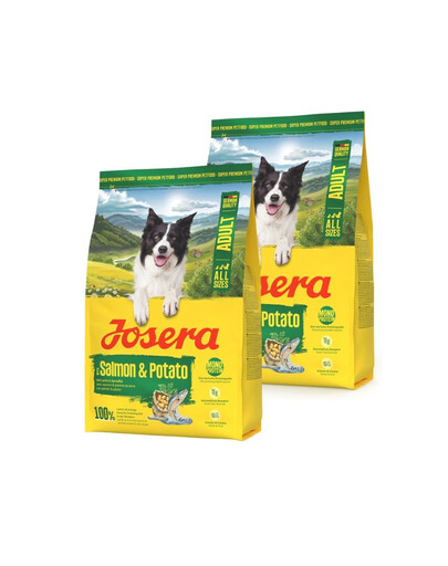 JOSERA Salmon and Potato Adult getreidefreies Futter für Hunde mit empfindlichem Magen 2x3 kg