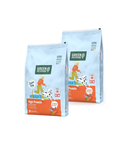 GREEN PETFOOD InsectDog mit Lachs High Protein mit Insektenprotein und Lachs für aktive Hunde 2x7,5kg